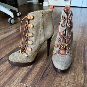 Tory Burch Hamila Suede Stiletto Booties